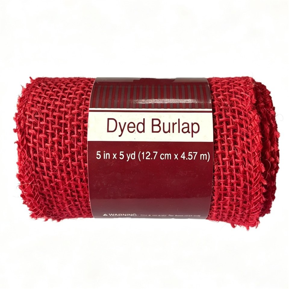 5in*5yd Red Dyed Burlap Ribbon best